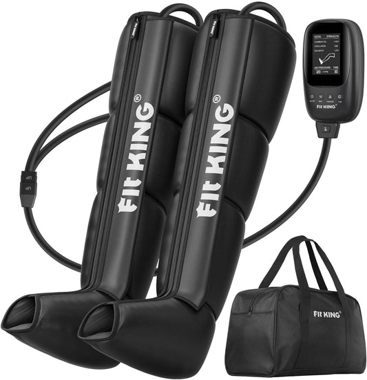 FIT KING Air Compression Recovery System,Dynamic Pressure for Circulation Improvement and Fast Recovery,Sequential Massage Boots for Athletes (Medium)